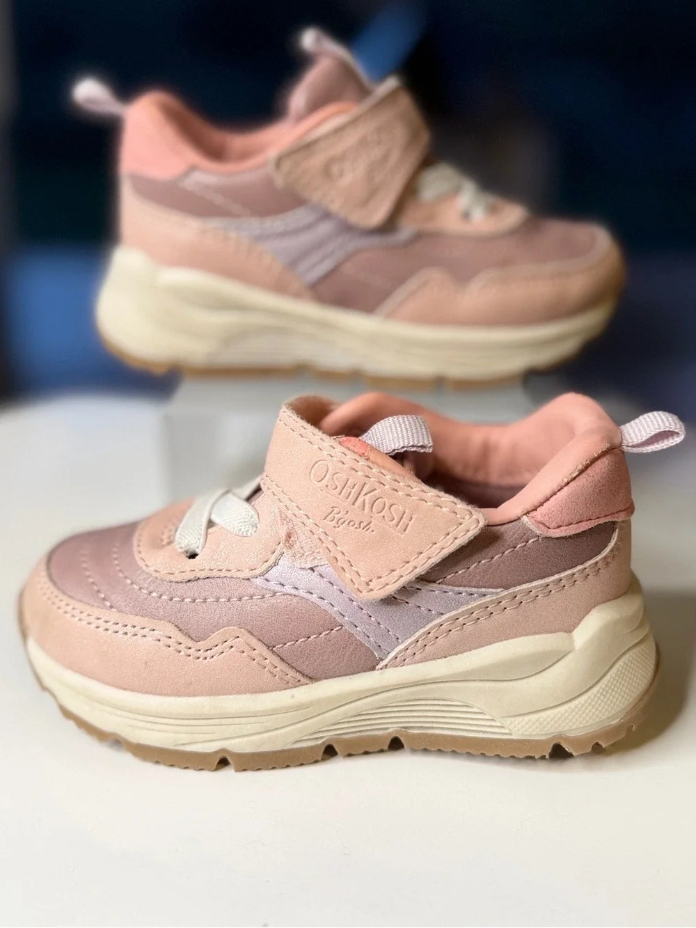 OshKosh B'gosh Toddler Pink and Cream Athletic Sneakers